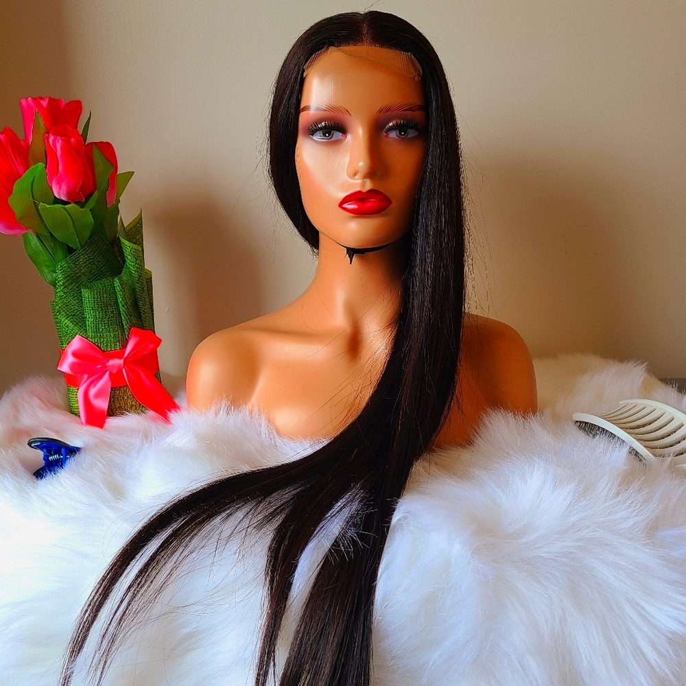 30" Vietnam hair double drawn closure wig